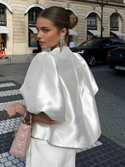 Oversized Puff Sleeve Blouse Blouses