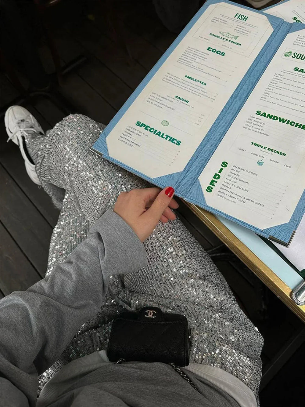 Oversized Sequin Graceful Straight Leg Pants Pants