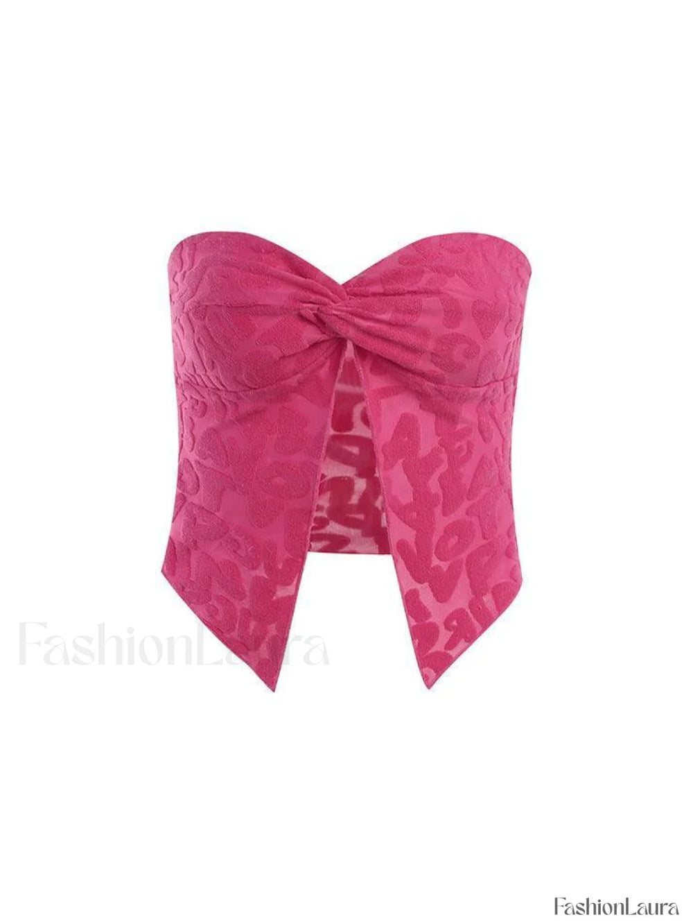 Patchwork Knitted Bandeau Top Tops&Tees