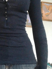 Patchwork Lace Buttoned Long Sleeve Tee Tops&Tees