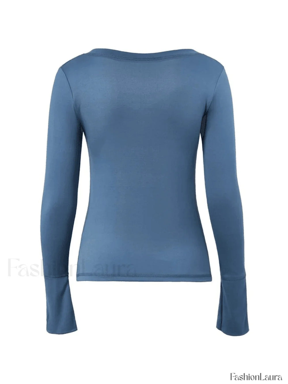 Patchwork Lace Buttoned Long Sleeve Top Tops&Tees