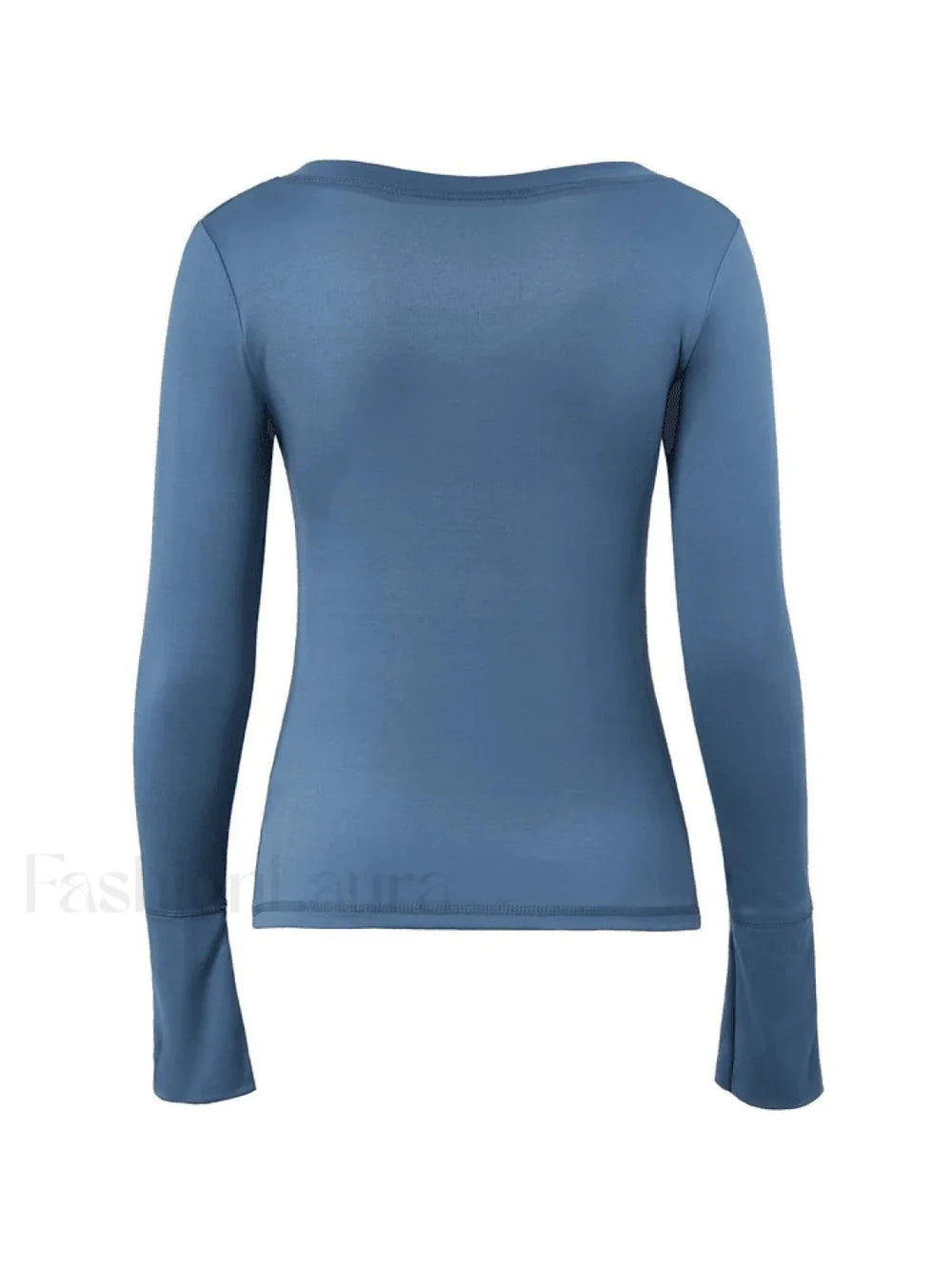 Patchwork Lace Buttoned Long Sleeve Top Tops&Tees