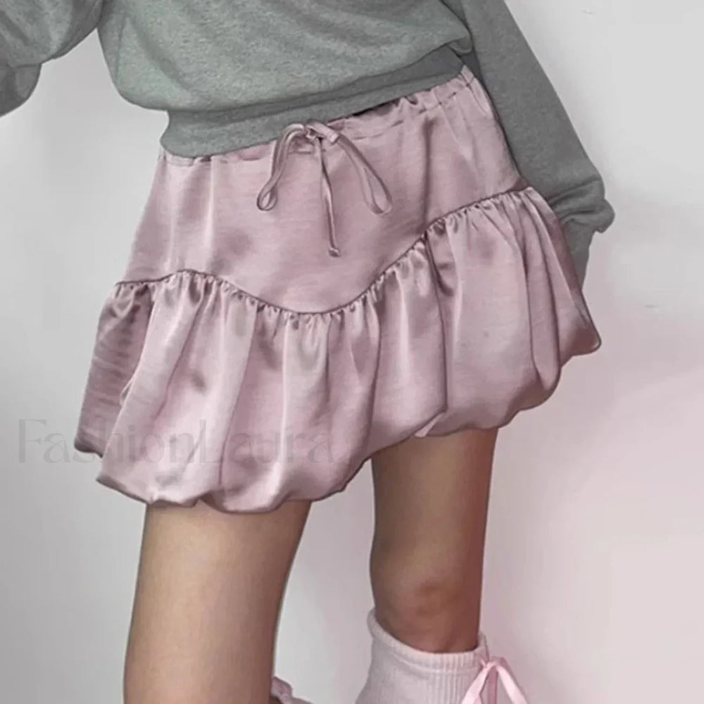 Patchwork Silk Tutu A line Skirt