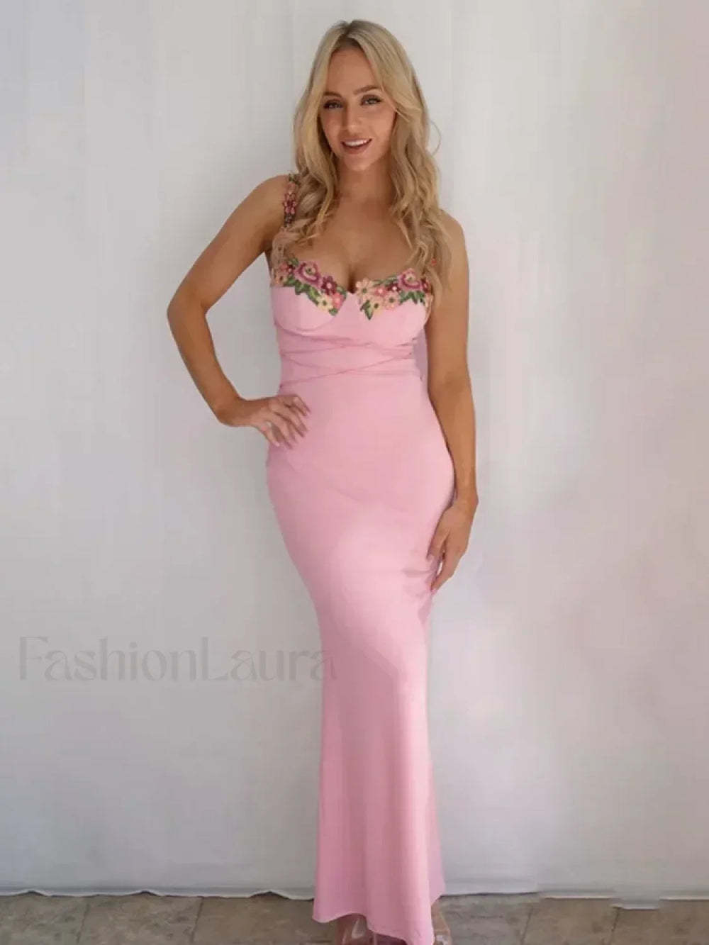 Patchwork Strapless Midi Dress