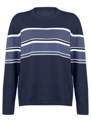 Patchwork Striped Knit Sweater Sweaters