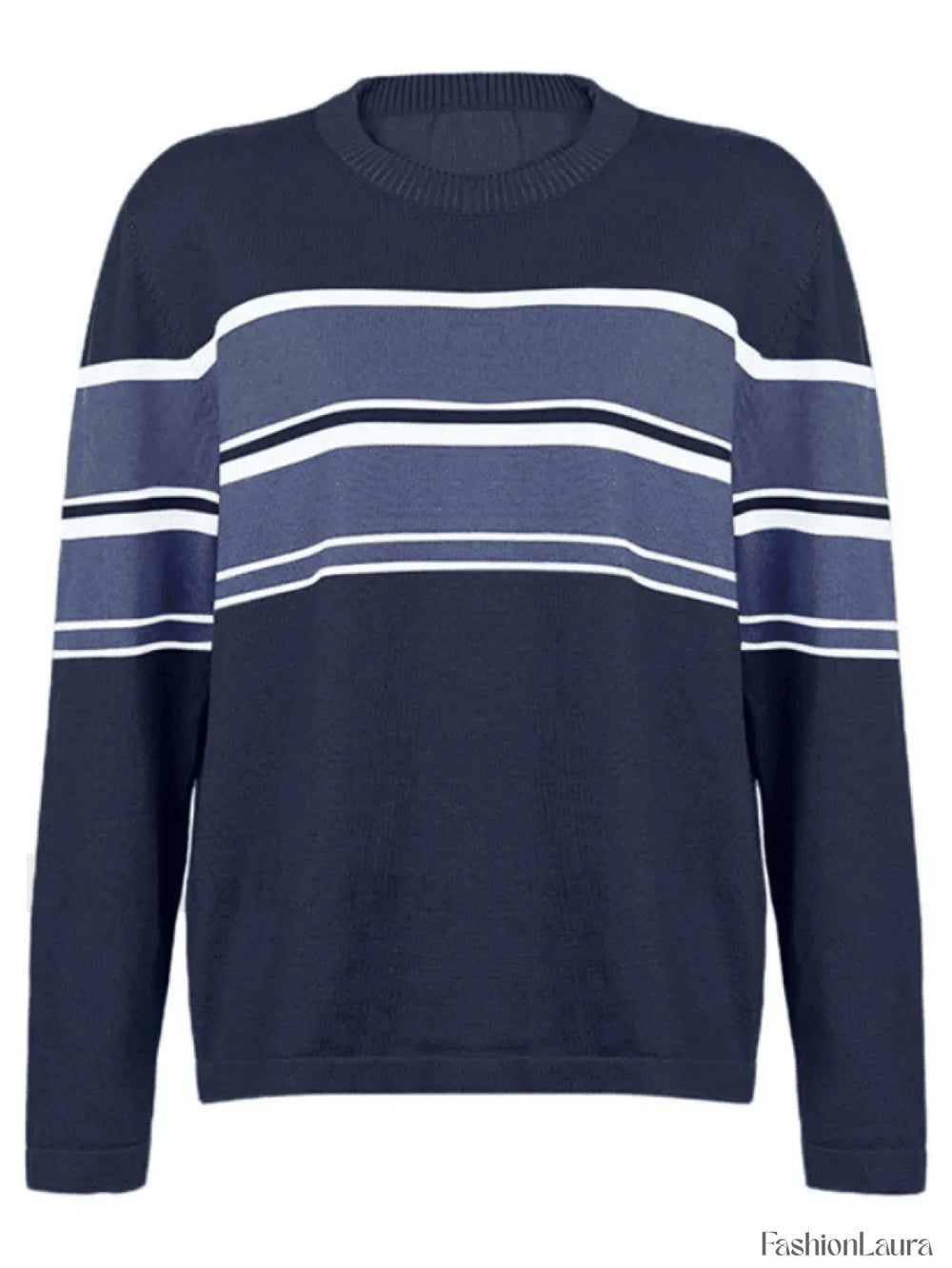 Patchwork Striped Knit Sweater Sweaters