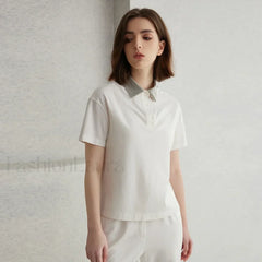 Pima Cotton Summer Short Sleeve T Shirt White / S