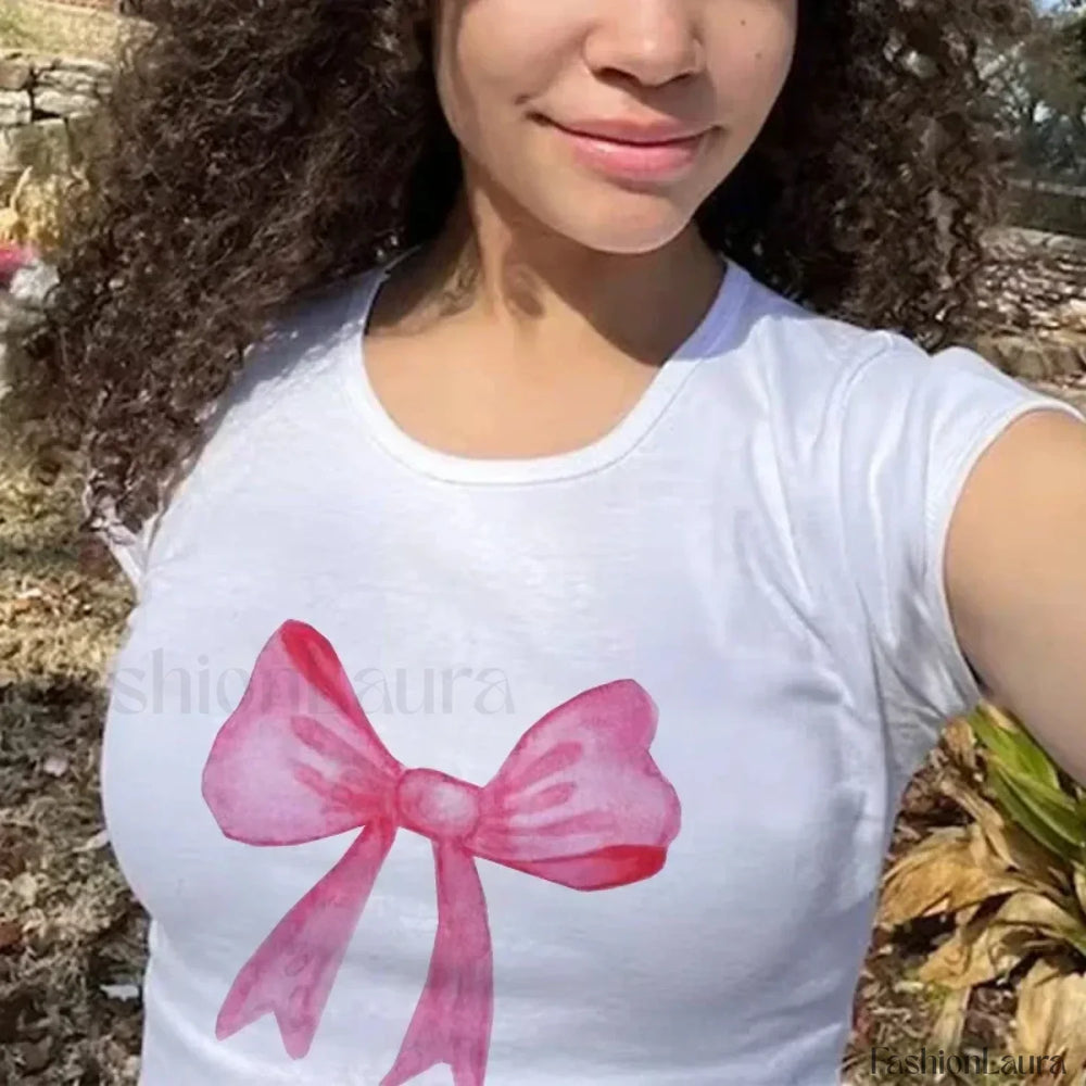 Pink Bow Tie T Shirt