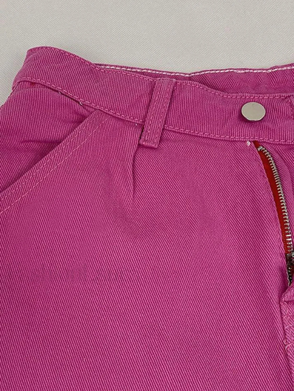 Pink Casual Relaxed Boyfriend Jeans Jeans