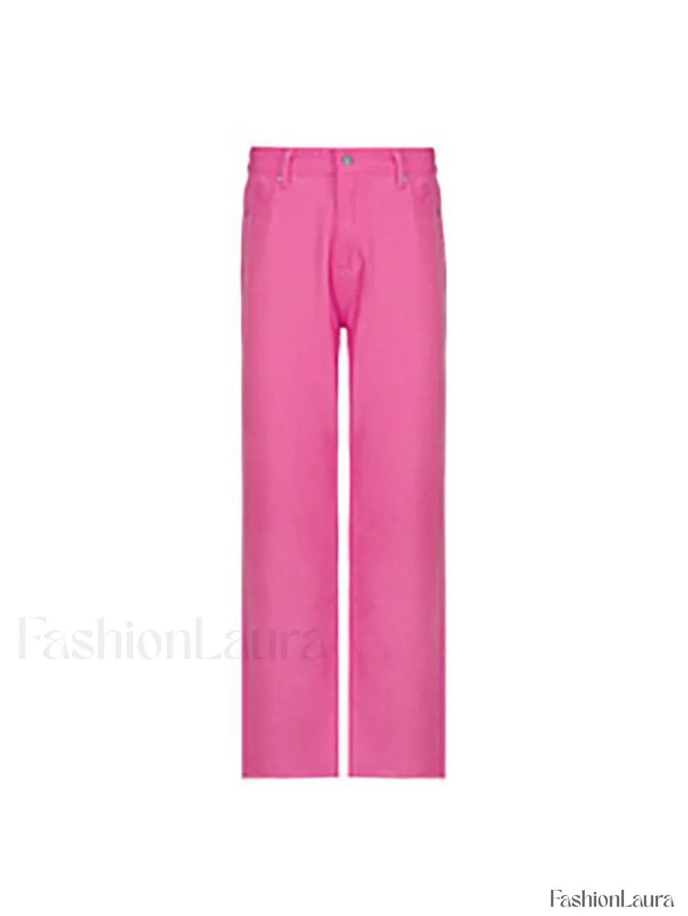 Pink Casual Relaxed Boyfriend Jeans Jeans