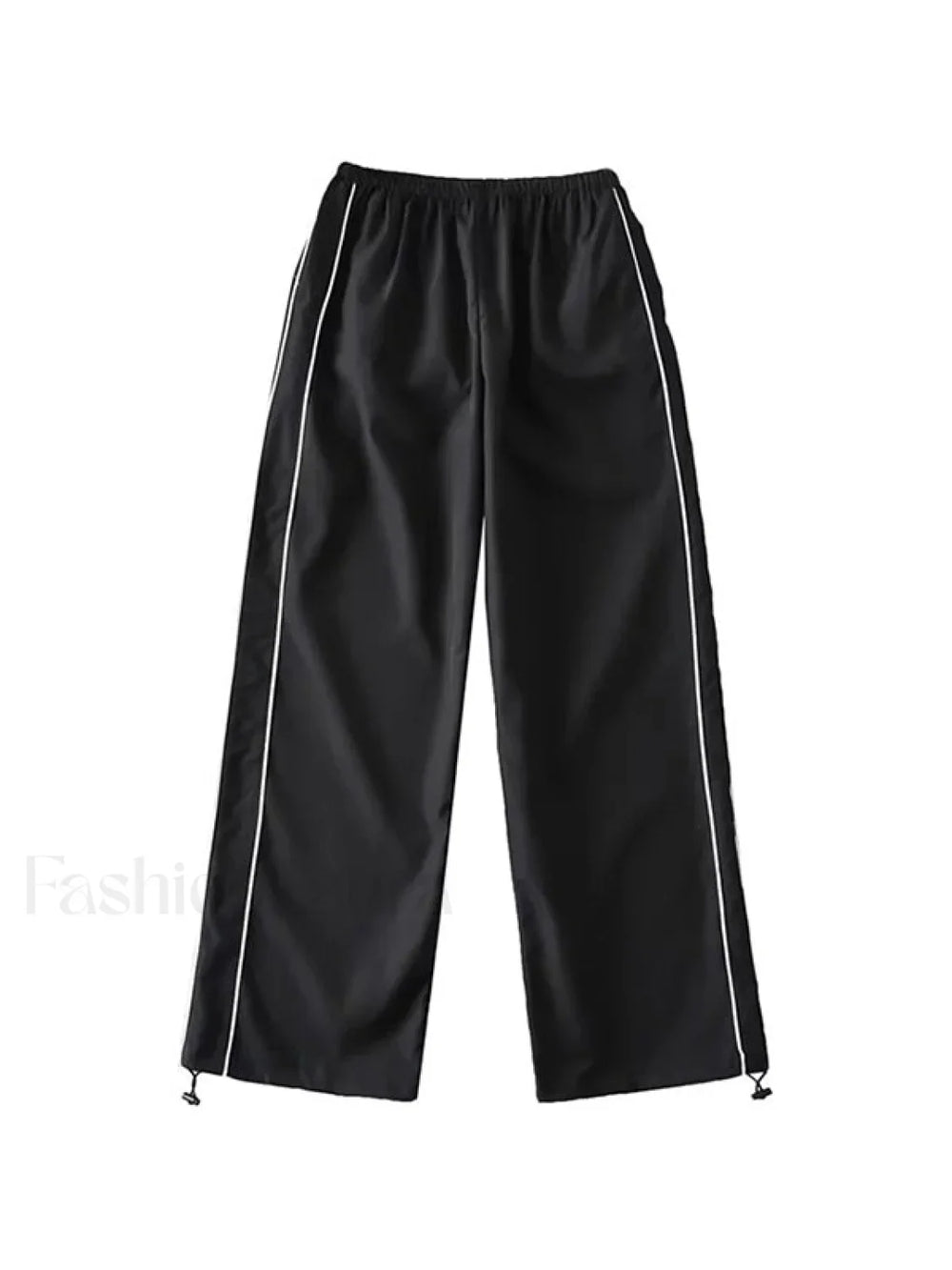 Piping Detail Wide Leg Track Pants Wide Leg Pants