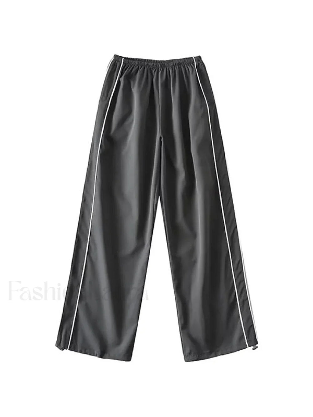 Piping Detail Wide Leg Track Pants Wide Leg Pants