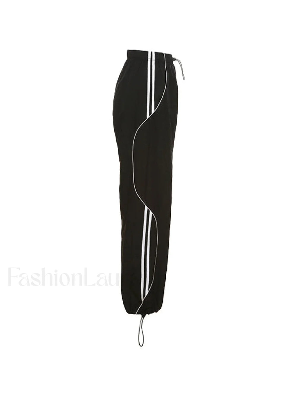 Piping Side Stripe Baggy Sweatpants Wide Leg Pants