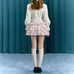 Plaid Lace Patchwork Skirt