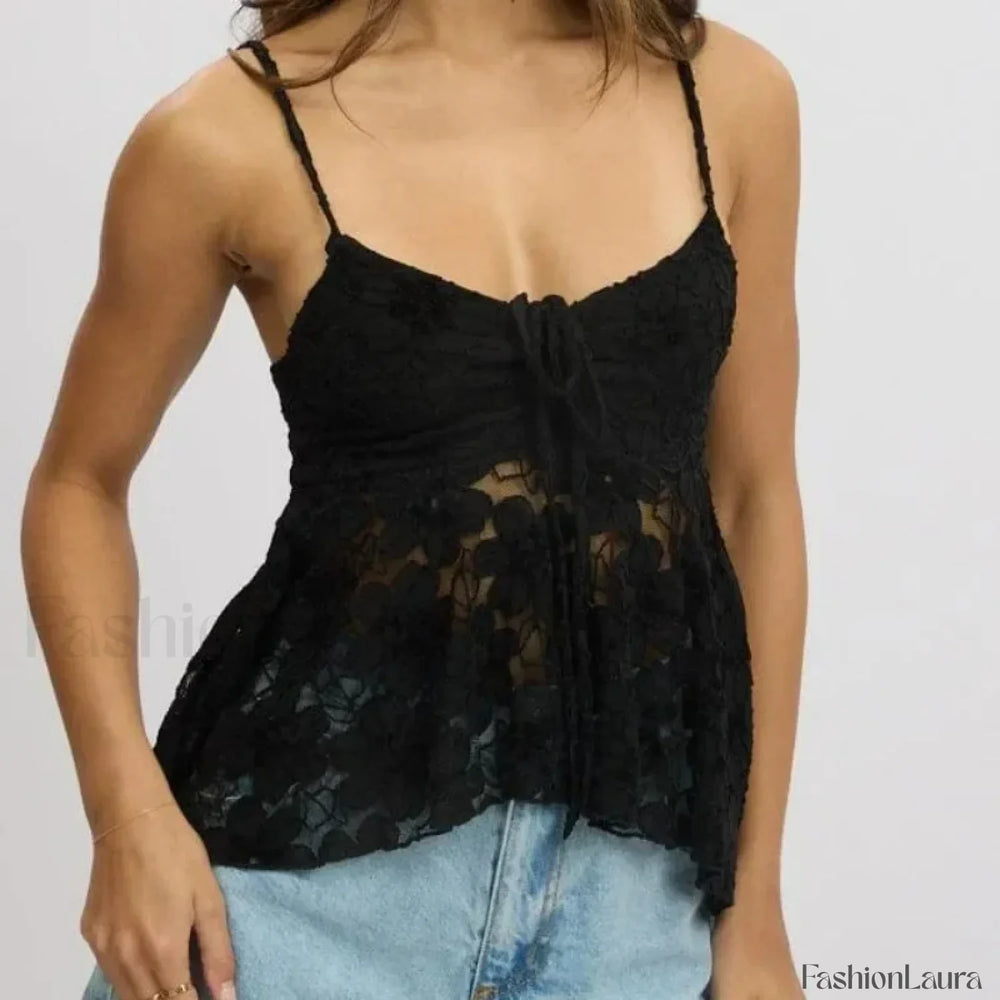 Plaid Ruffle Hem Crop Top