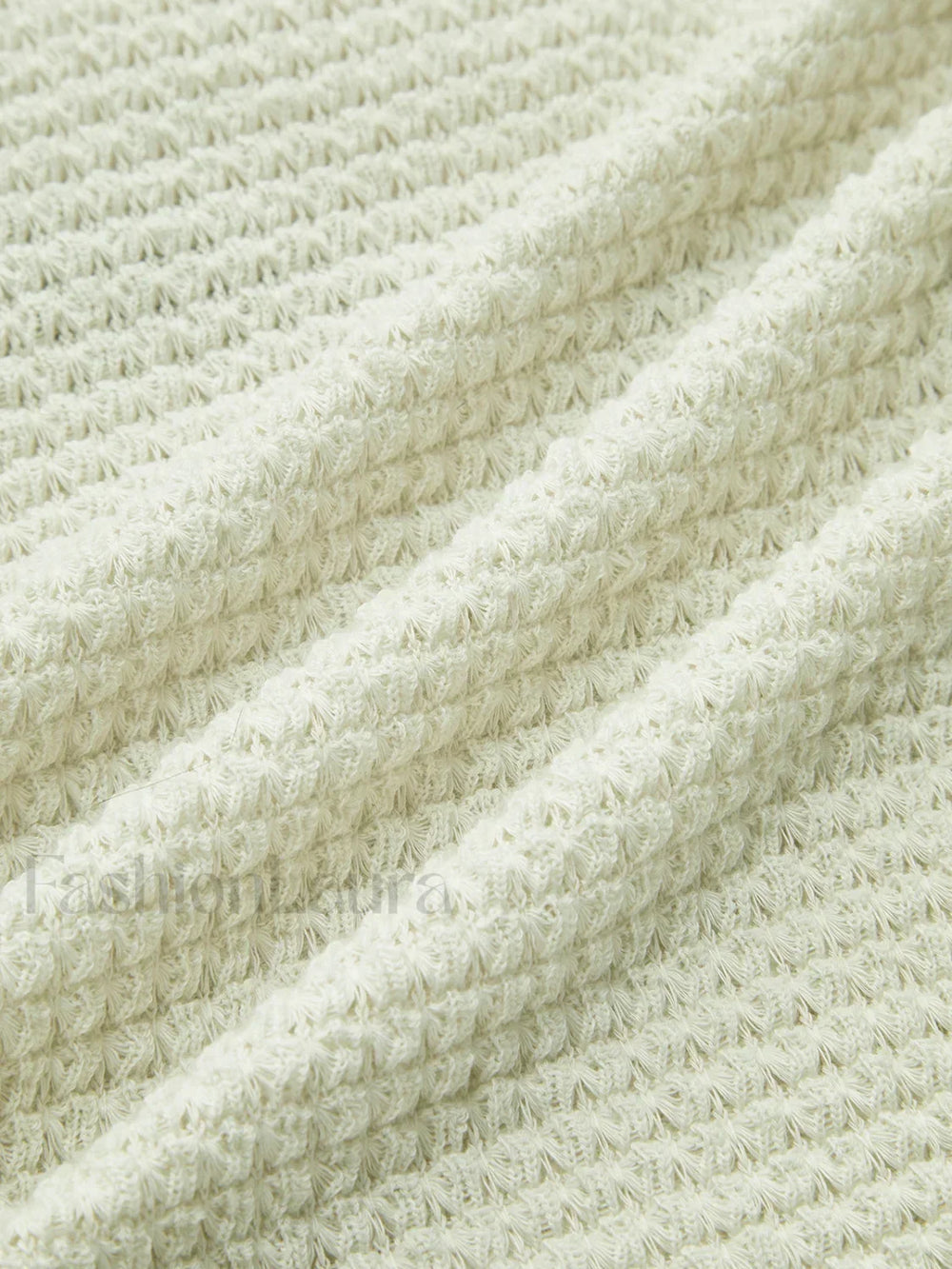 Plain Waffle Slim Sweater T Shirts