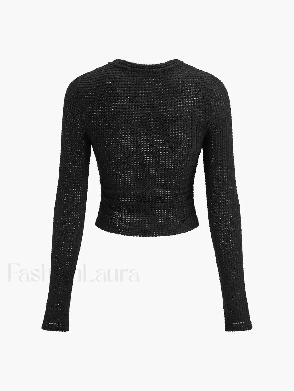 Plain Waffle Slim Sweater T Shirts