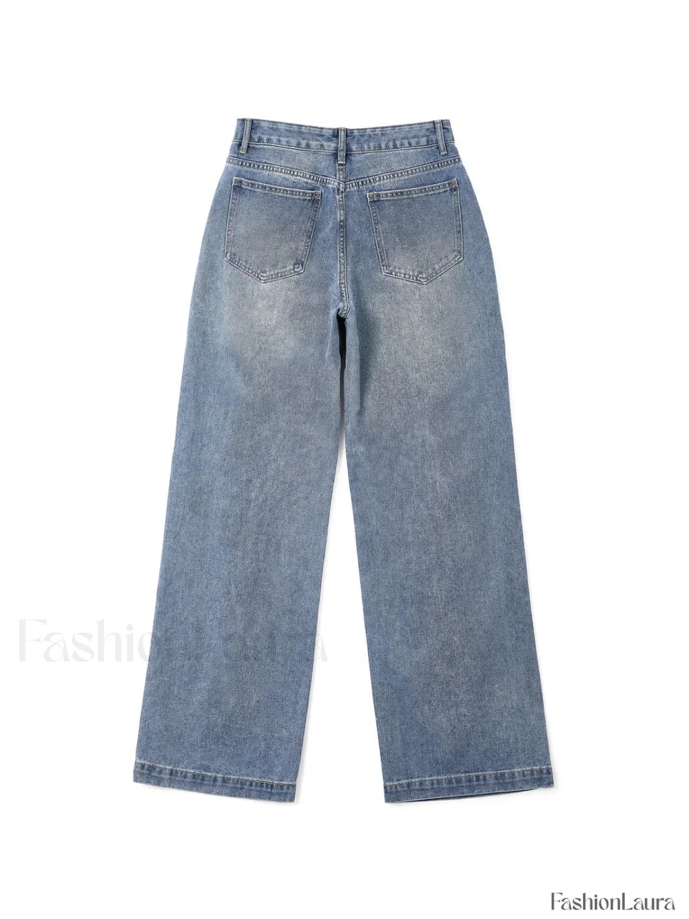 Pocket Design Blue Wash Boyfriend Jeans Boyfriend Jeans