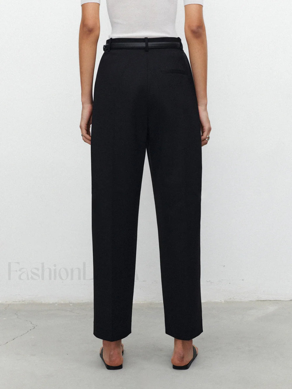 Pocket Straight Leg Trendy Pants Without Belt Pants