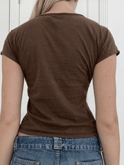 Printed Vintage Y2K Baby Tee Tops&Tees