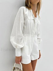 Pure Cotton Pocket Short Jumpsuit Jumpsuits