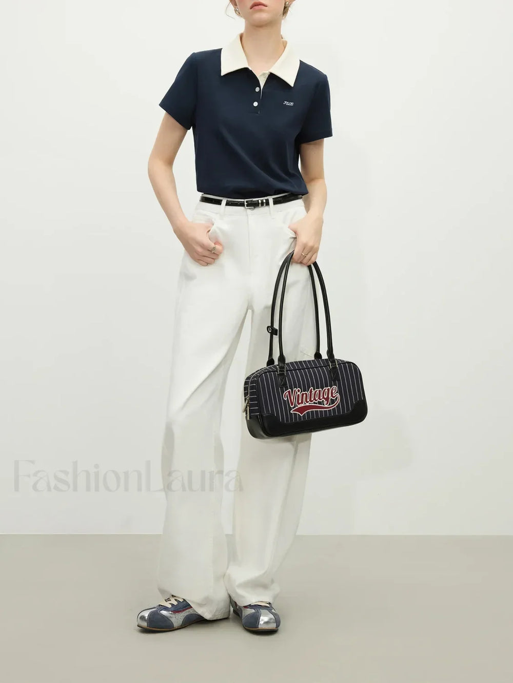 Retro Polo Collar Knitted Elegant T Shirt