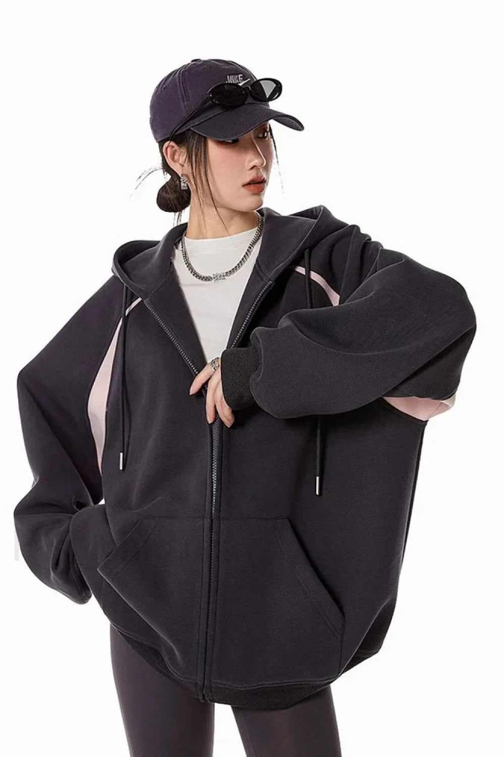 Retro Y2K Hooded Zipper Hoodie