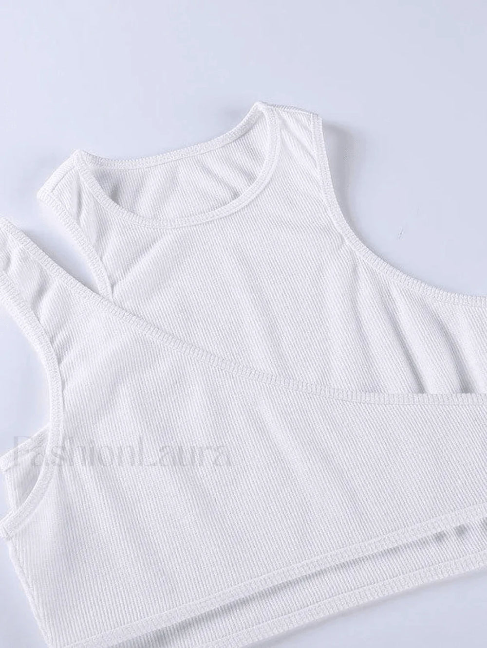 Ribbed Crop Tank Top Set Tops&Tees