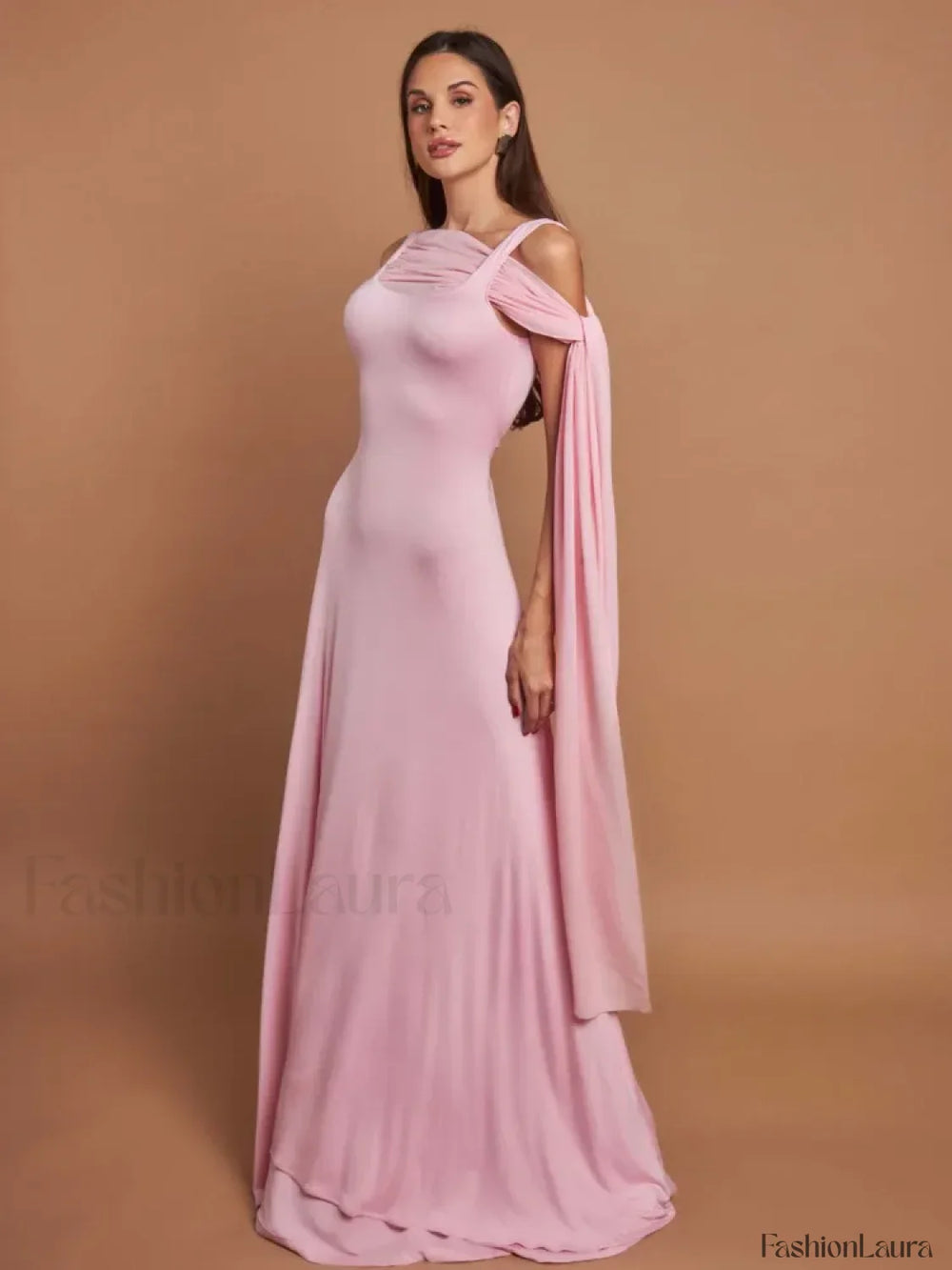 Ribbon Scarf Patchwork Maxi Dress