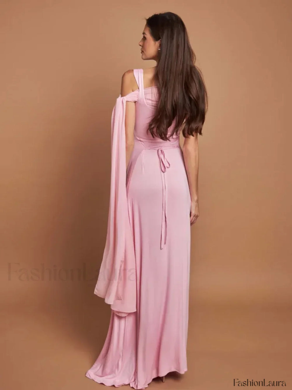 Ribbon Scarf Patchwork Maxi Dress