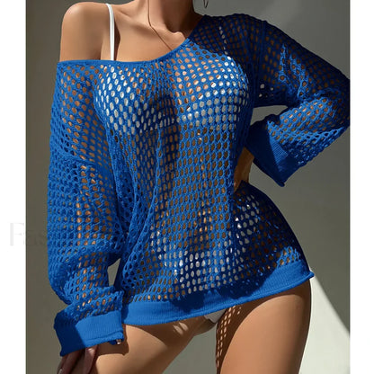 Round Neck Loose Swimsuit Cover Up
