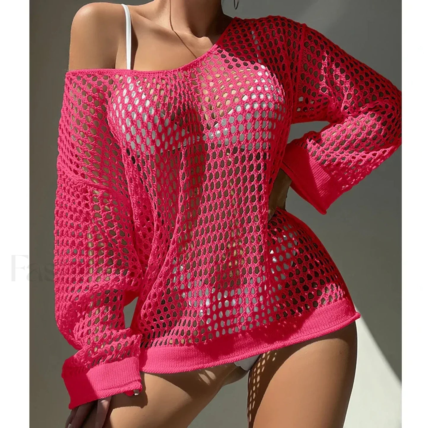 Round Neck Loose Swimsuit Cover Up