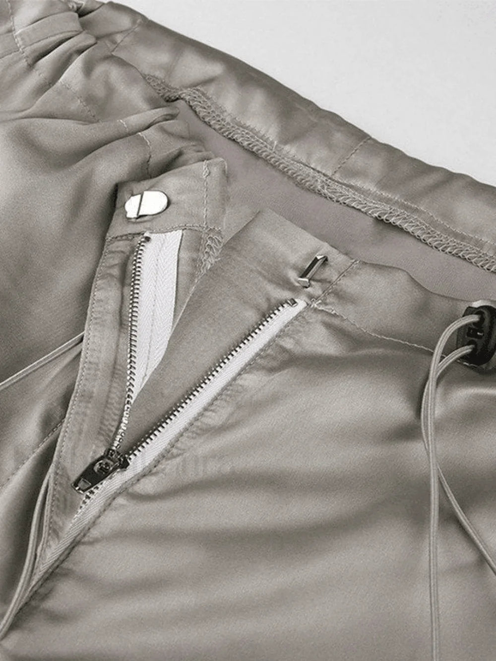 Ruched Drapey Casual Straight Leg Pants Pants