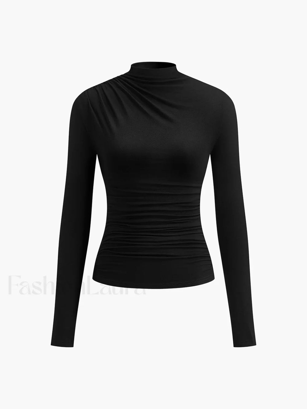 Ruching Long Sleeve Shirt T Shirts