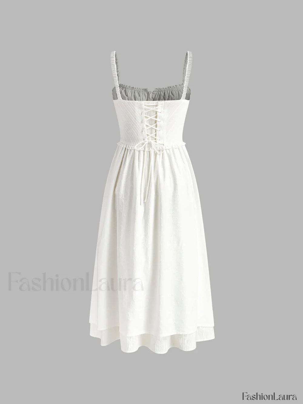 Ruffle Hem Cami Plain Midi Dress Dresses