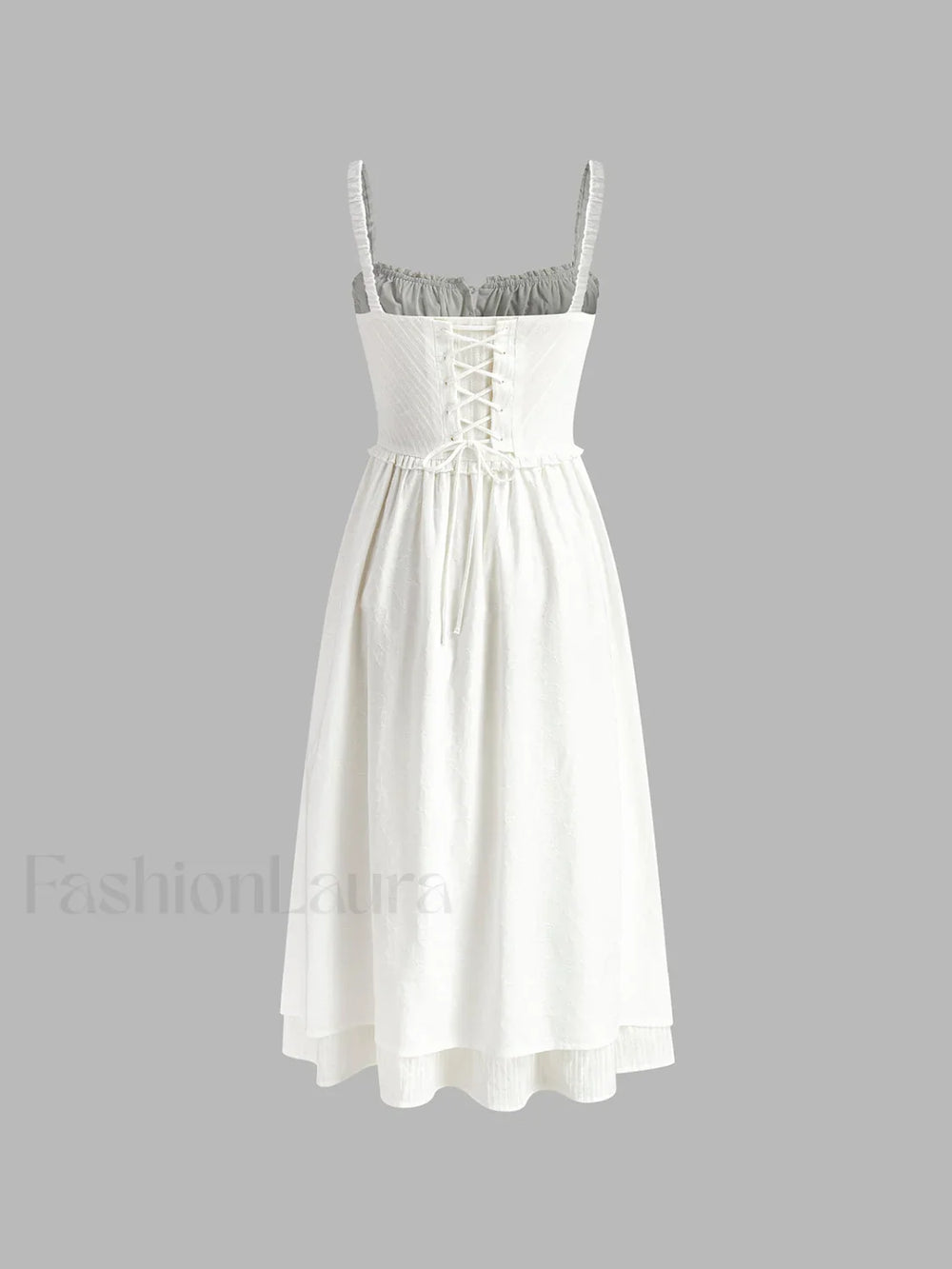 Ruffle Hem Cami Plain Midi Dress Dresses