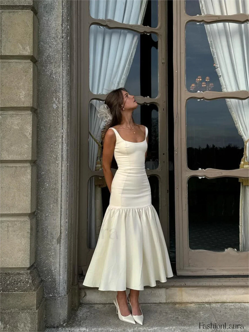 Ruffle Long Cami Sundress Dresses