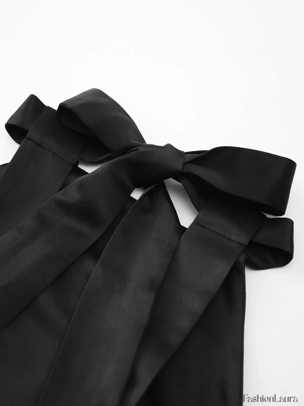 Satin Knotted Doule Pockets Open Back Pleated Mini Dress Dresses