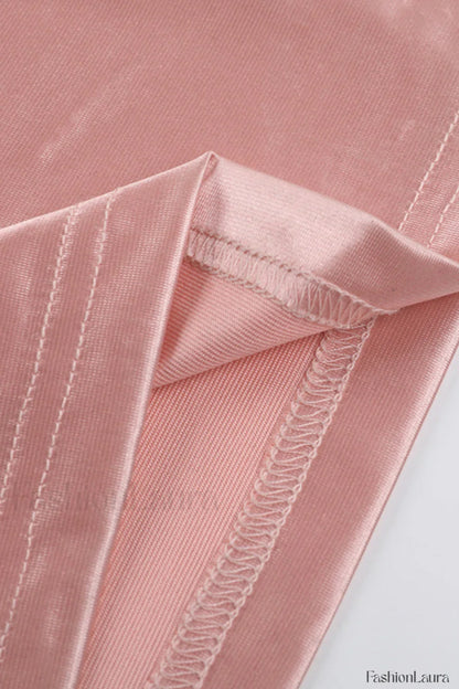 Satin One Shoulder Split Maxi Dress