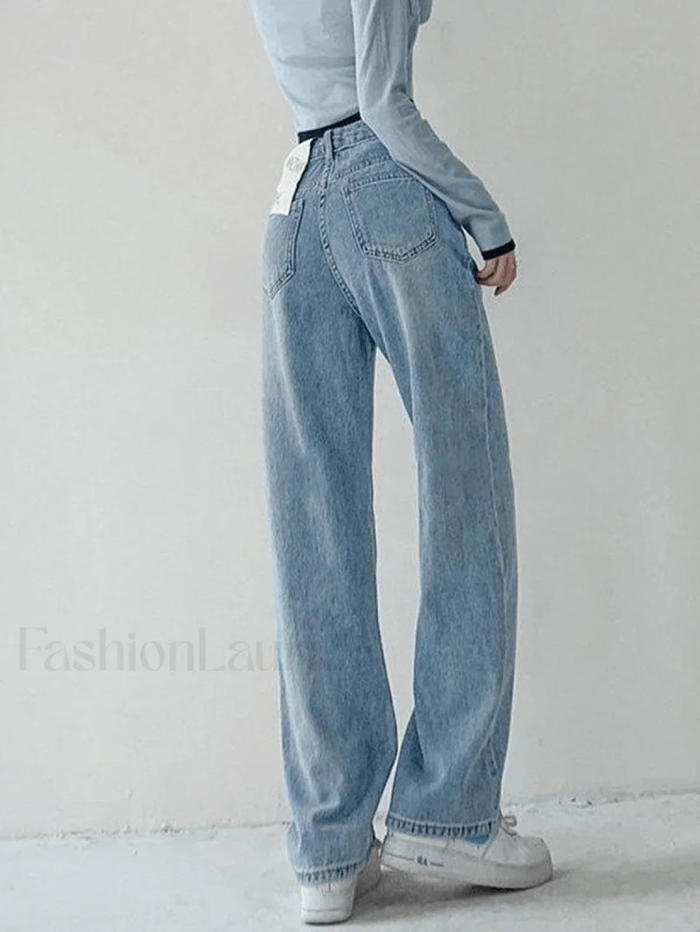 Seam Detail Washed Boyfriend Jeans Jeans