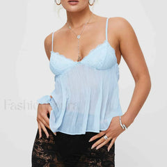 See Through Spaghetti Crop Top