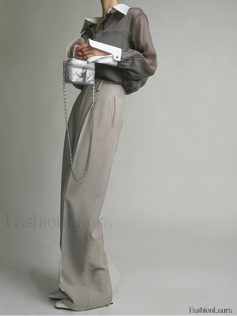 Semi Sheer Leisure See Through Shirt With Cami Top Shirts