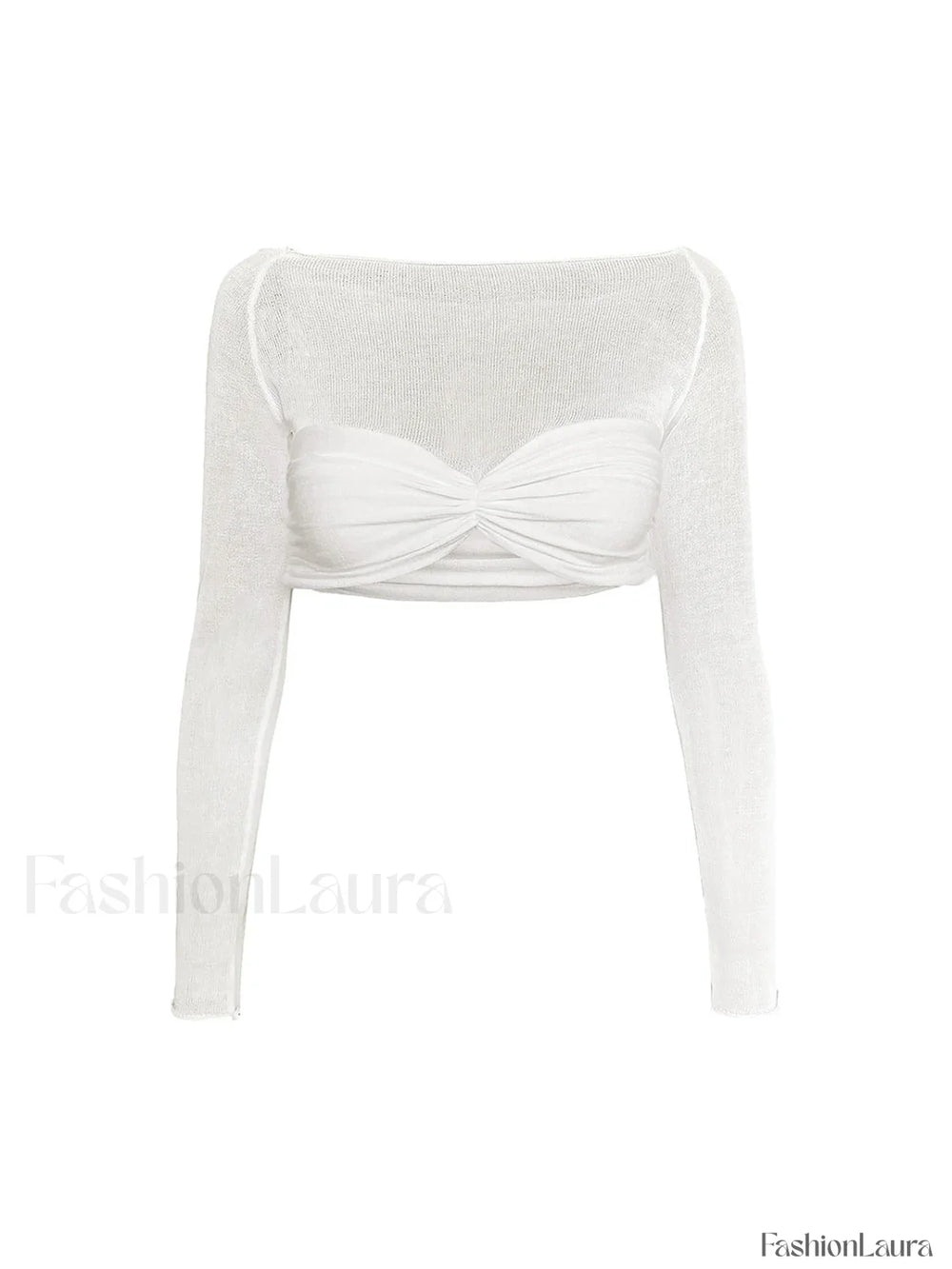 Semi Sheer Off Shoulder Mesh Crop T Shirt T Shirts