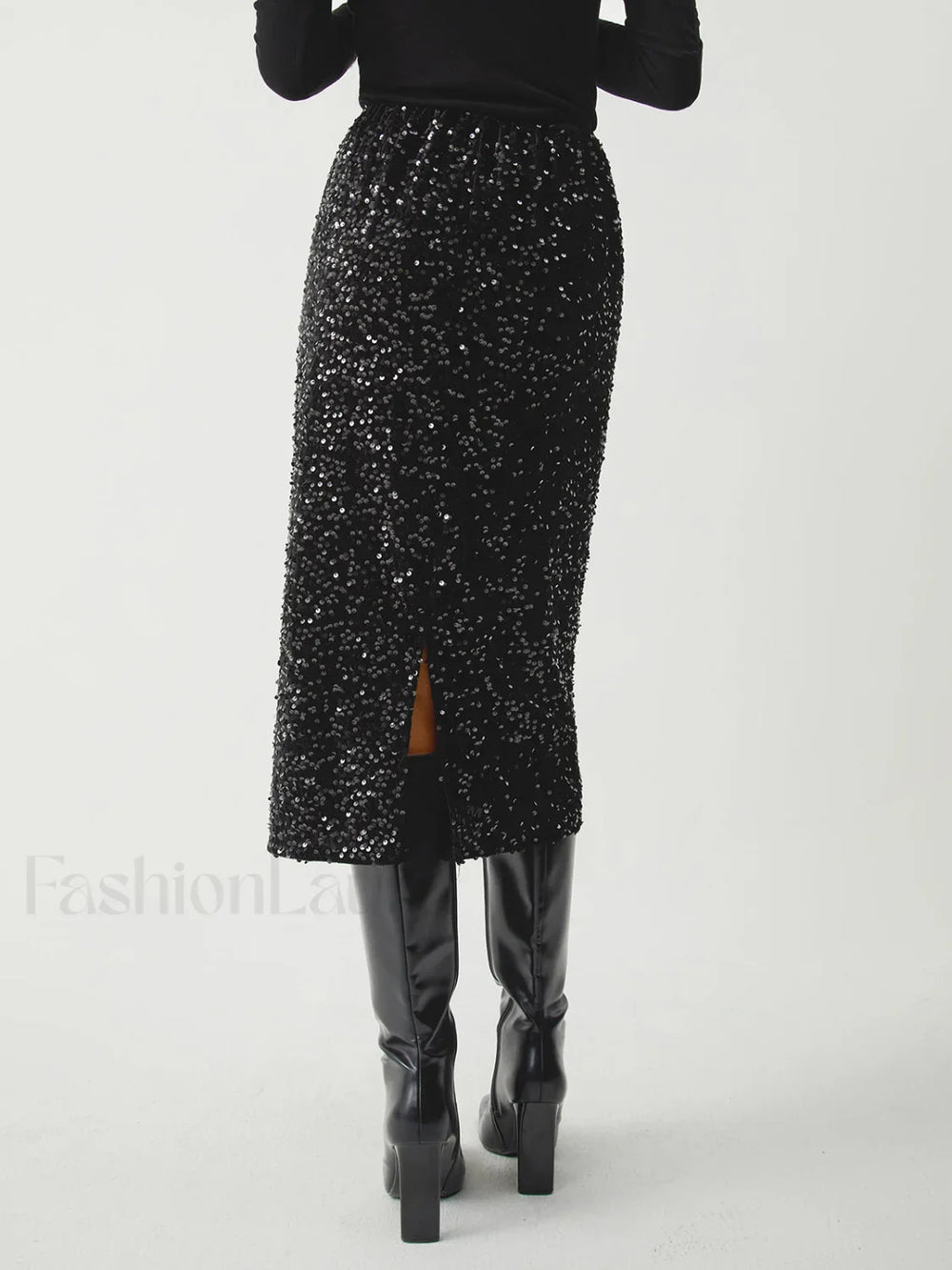 Sequined Charming Midi Skirt Skirts