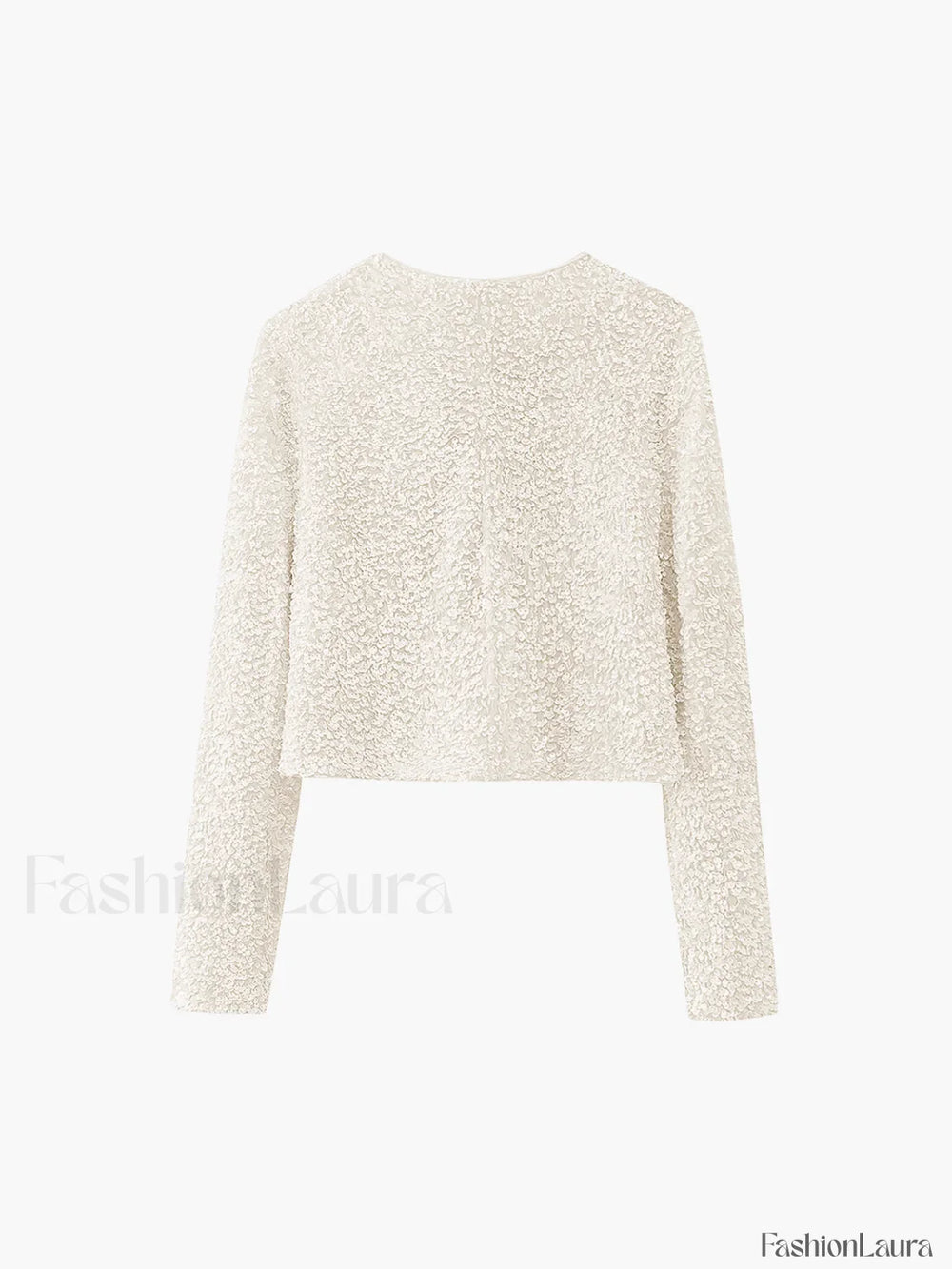 Sequined Velvet Bowknot Decor Jacket Jackets