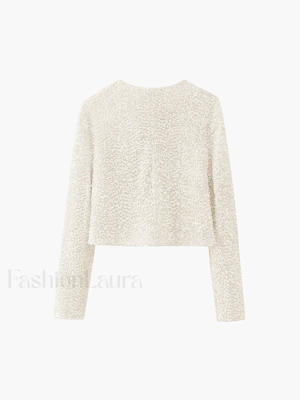 Sequined Velvet Bowknot Decor Jacket Jackets