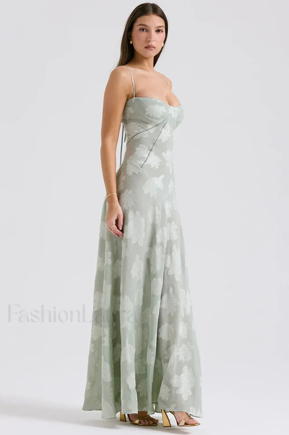 Serena Vintage Black Charming Printed Maxi Dress Party Dresses L