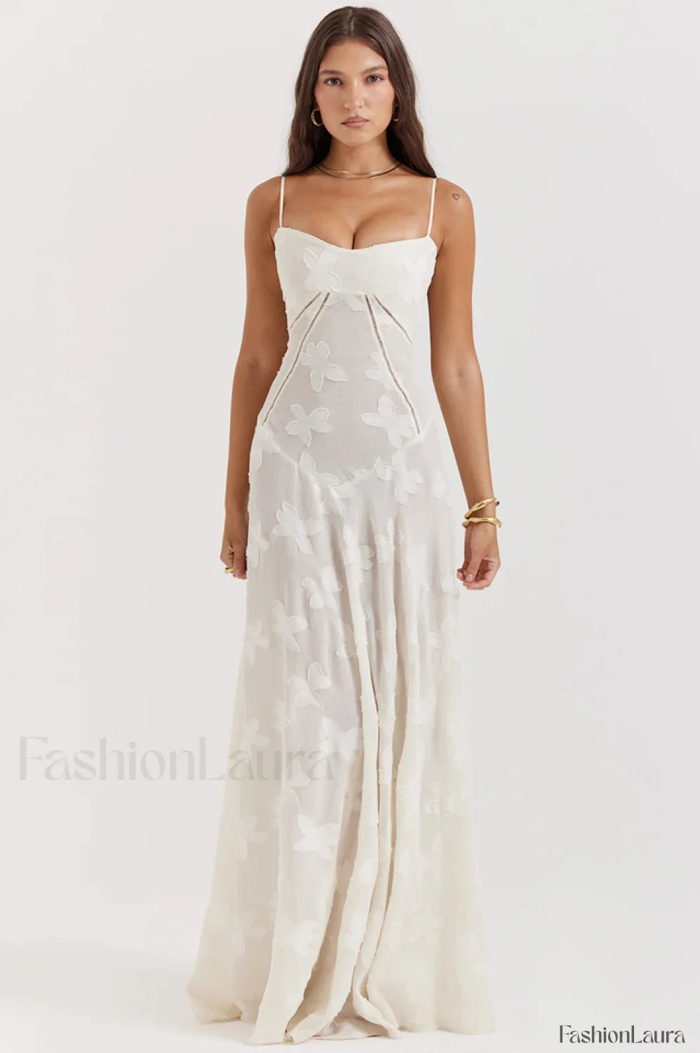 Serena Vintage Black Charming Printed Maxi Dress XS / Cream Party Dresses L