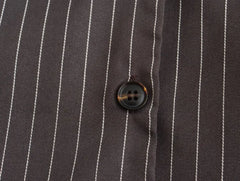 Sexy Backless Bow Tie Striped Print Short Blouse Crop Top