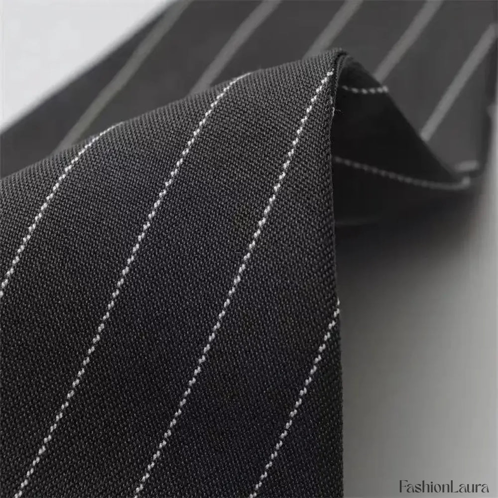 Sexy Backless Bow Tie Striped Print Short Blouse Crop Top